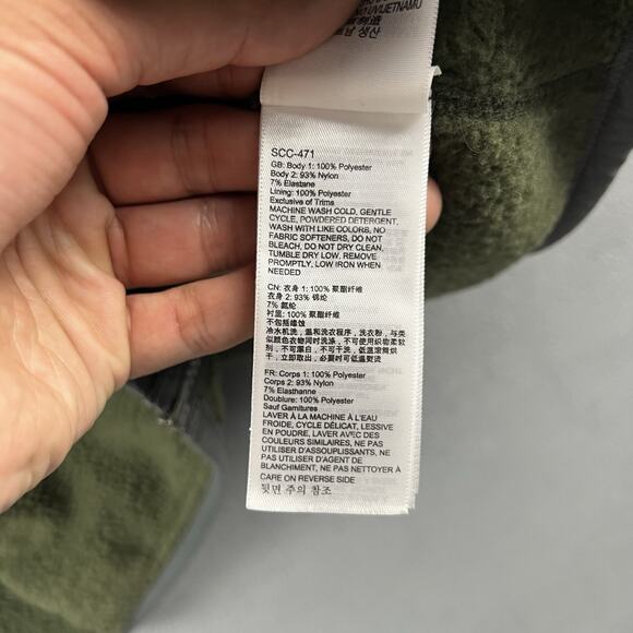 Marmot Jacket Mens Large Green Pantoll Full Zip Fleece Outdoor Hiking Pullover - Picture 8 of 12